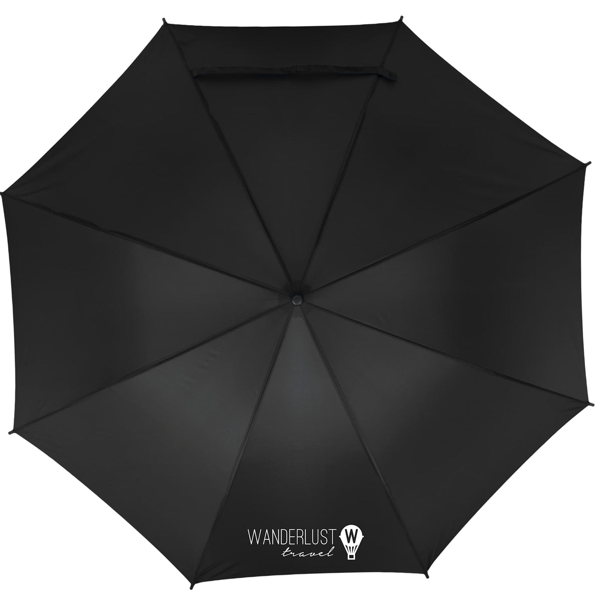 Auto-Open Umbrella, 46 Inch Arc - Black - Front
