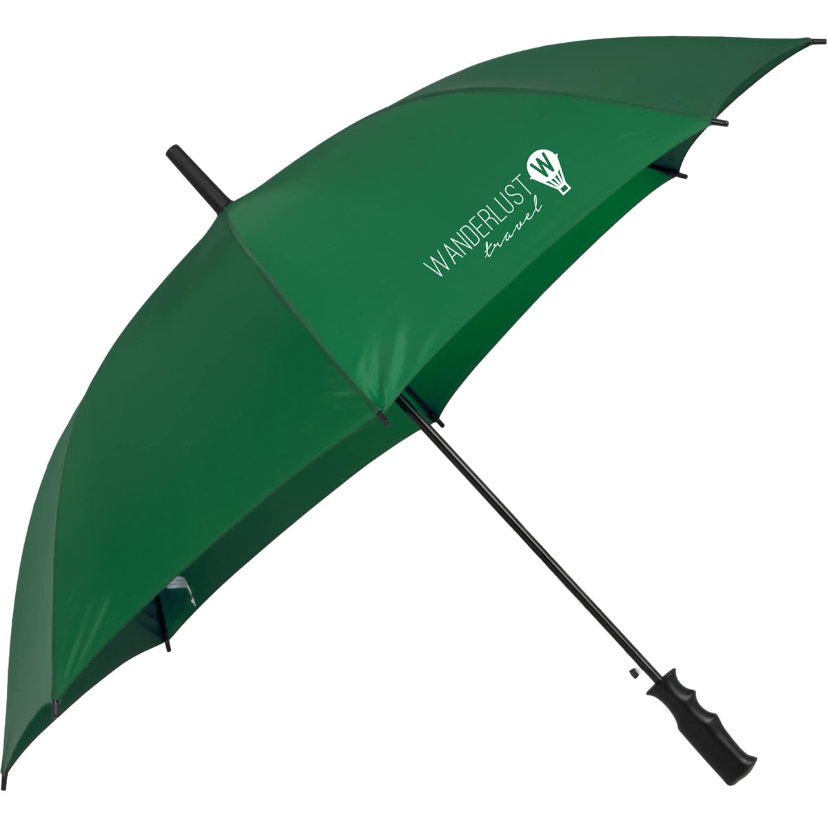 Auto-Open Umbrella, 46 Inch Arc - Green - Right Angle