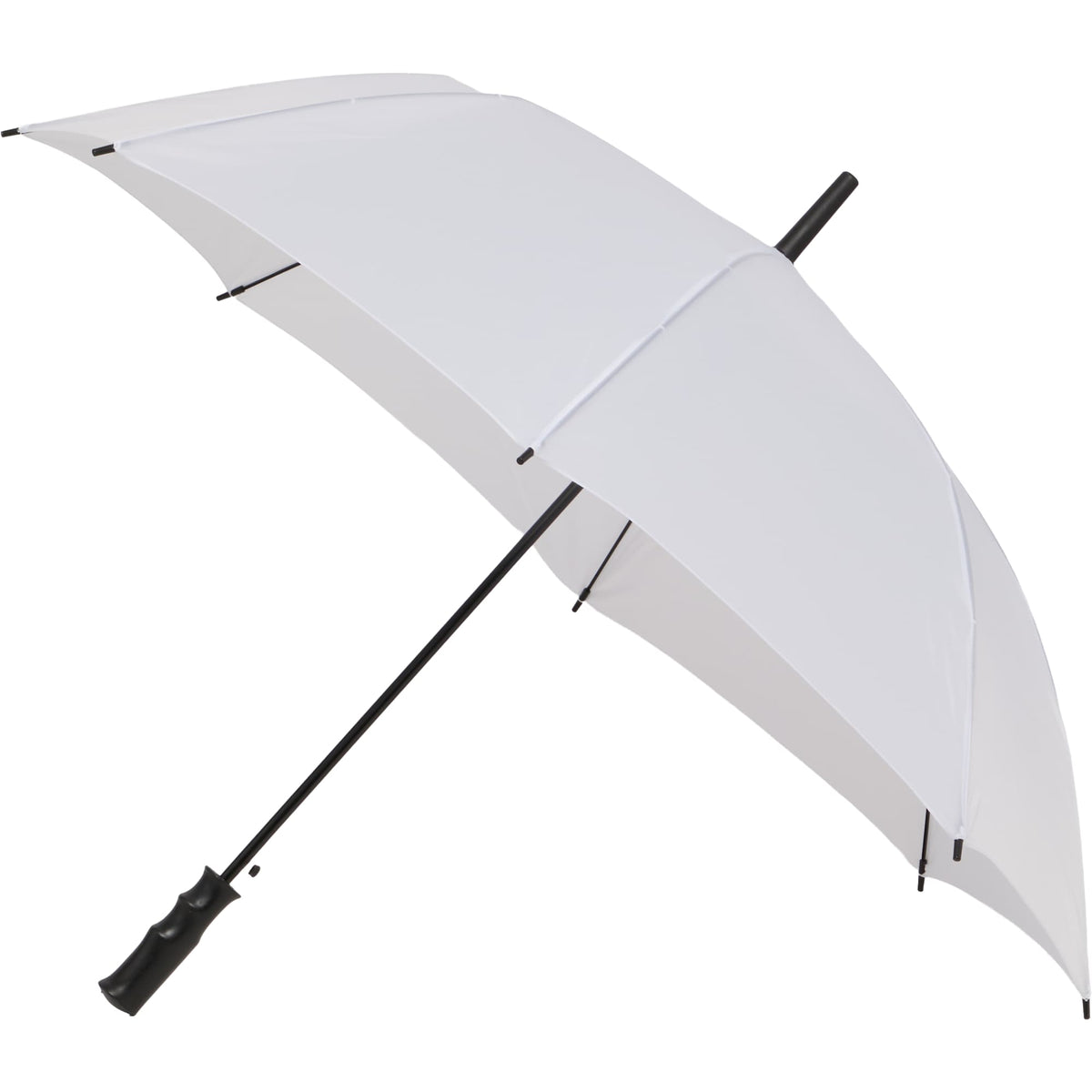 Auto-Open Umbrella, 46 Inch Arc - White - Left Angle 2