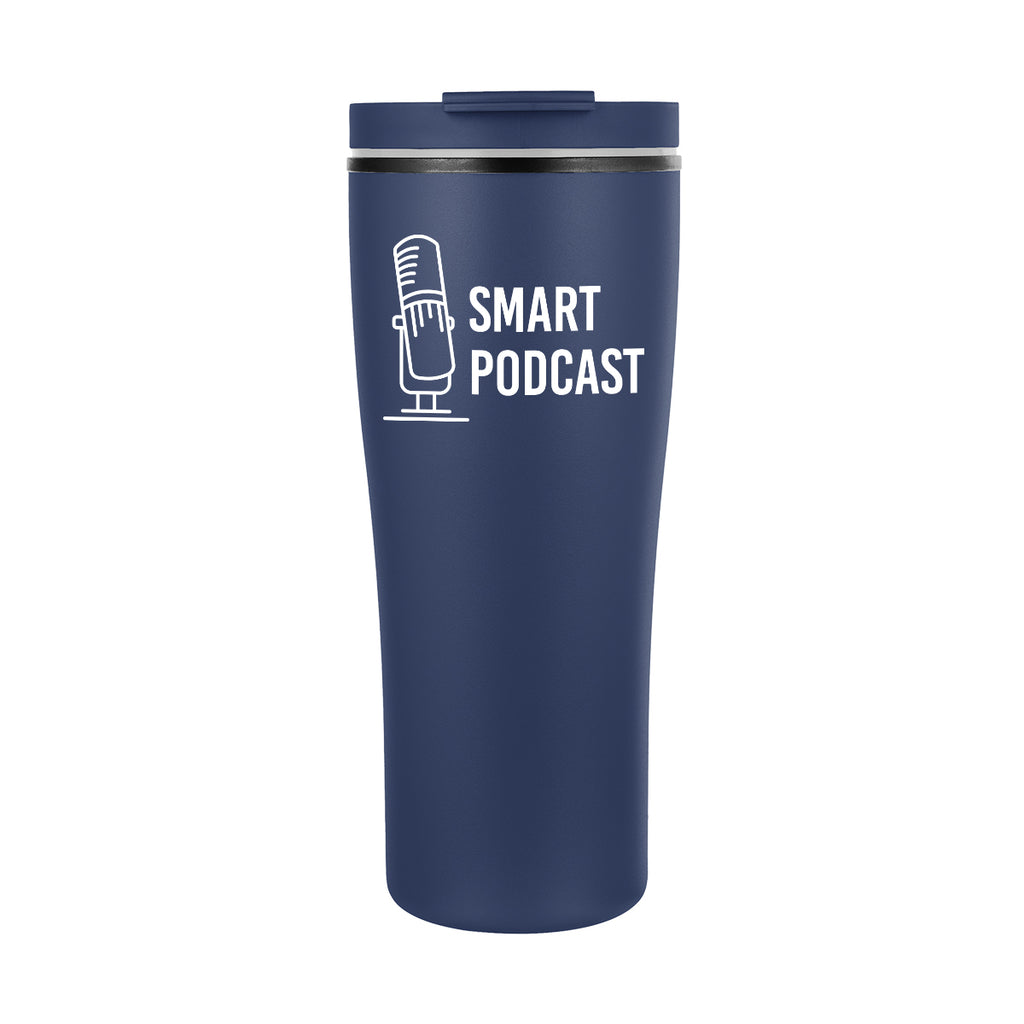 Avalon Recycled Stainless Steel Tumbler, 23 oz - Navy - Silk Screen