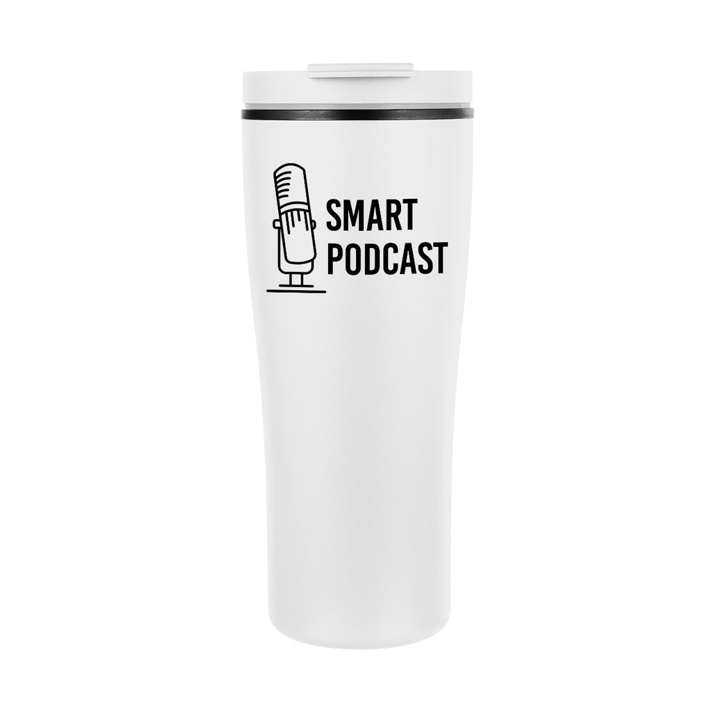 Avalon Recycled Stainless Steel Tumbler, 23 oz - White - Silk Screen