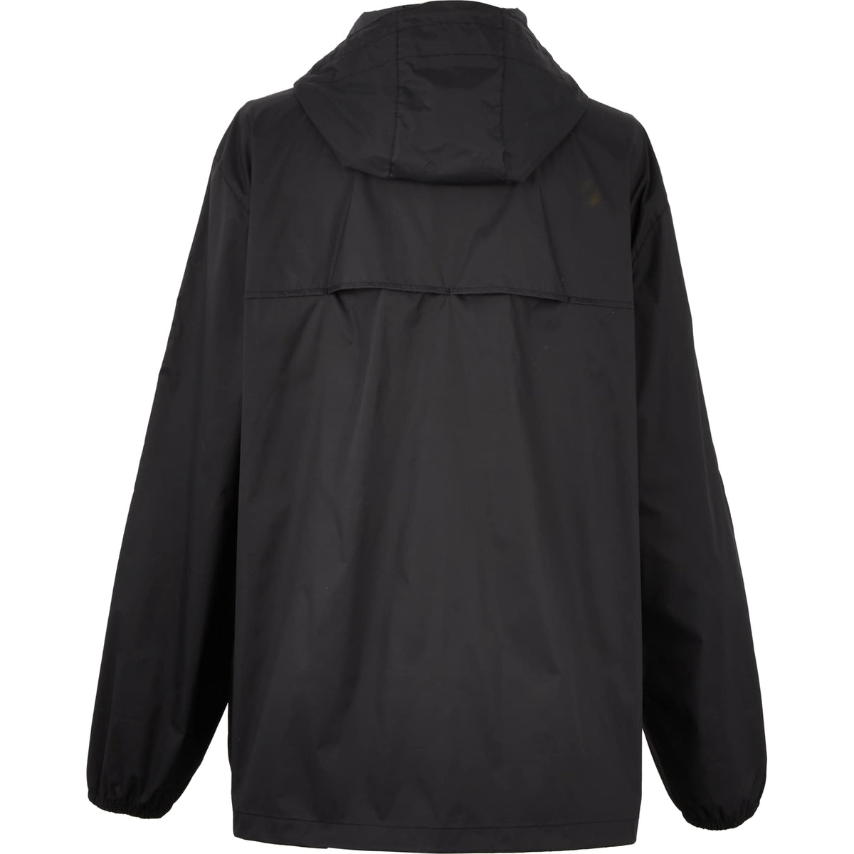 Avas Packable Quarter Zip Anorak in Recycled Nylon, Unisex Embroidery - Black - Back