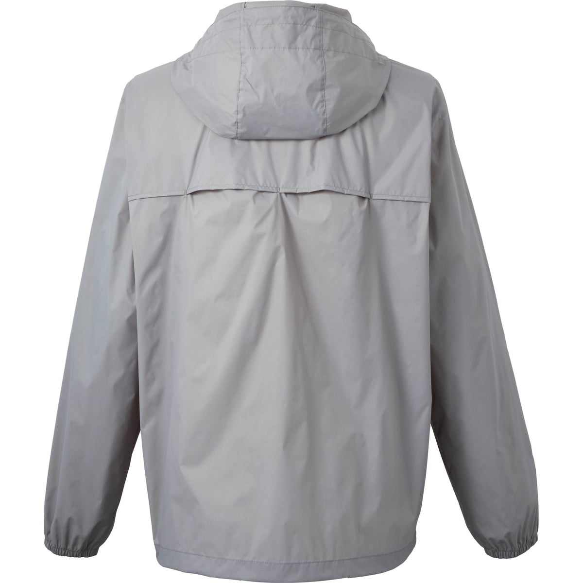 Avas Packable Quarter Zip Anorak in Recycled Nylon, Unisex Embroidery - Quarry - Back 2