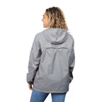 Avas Packable Quarter Zip Anorak in Recycled Nylon, Unisex Embroidery - Quarry - Back