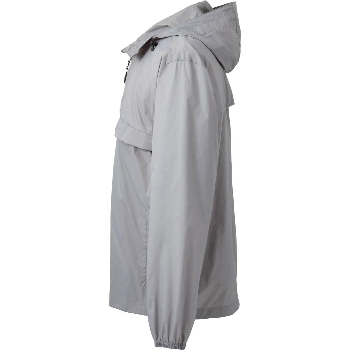 Avas Packable Quarter Zip Anorak in Recycled Nylon, Unisex Embroidery - Quarry - Left Side