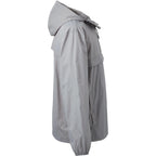 Avas Packable Quarter Zip Anorak in Recycled Nylon, Unisex Embroidery - Quarry - Right Side