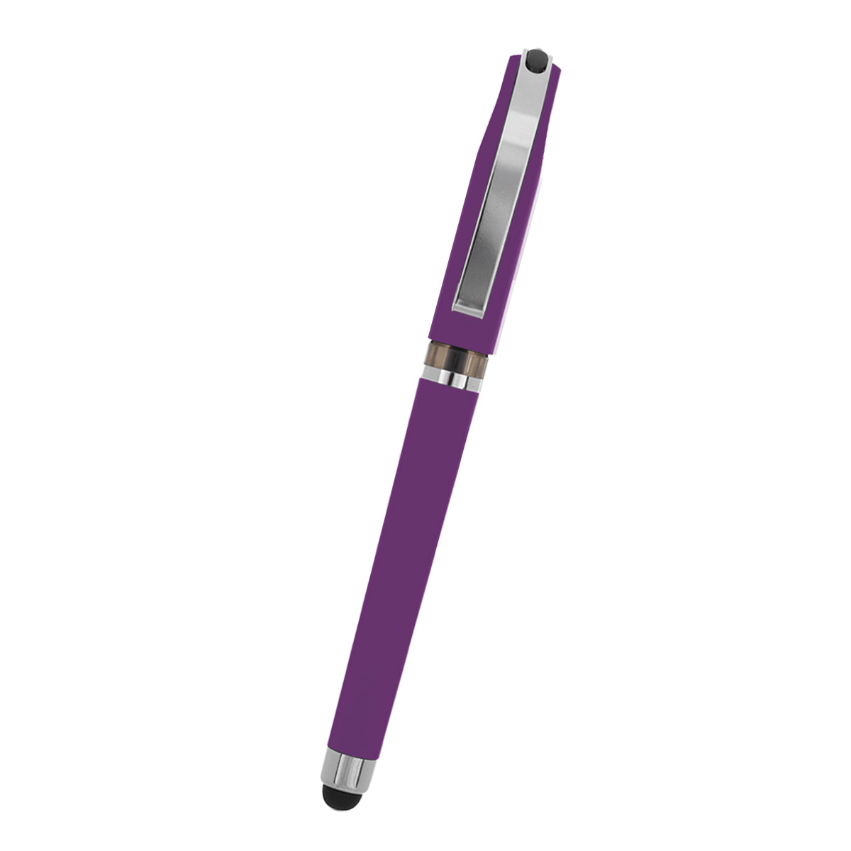 Avendale Velvet Touch Gel Pen with Stylus - Purple - Front