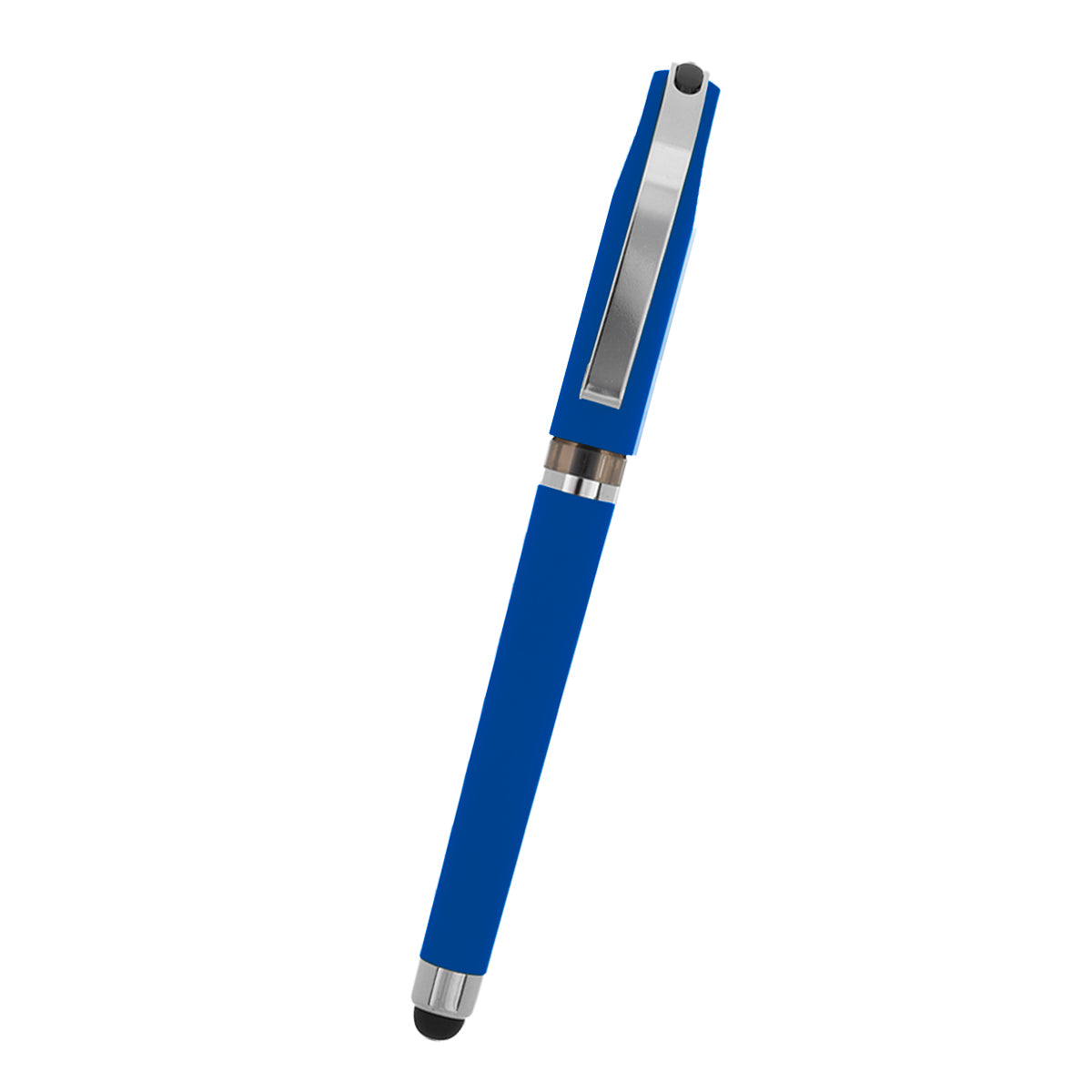 Avendale Velvet Touch Gel Pen with Stylus - Royal Blue - Front
