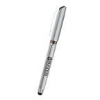 Avendale Velvet Touch Gel Pen with Stylus - Silver - Silk Screen