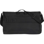 Avery Laptop Messenger Bag in Recycled Crinkle Fabric, 15 Inches Embroidery - Black - Back