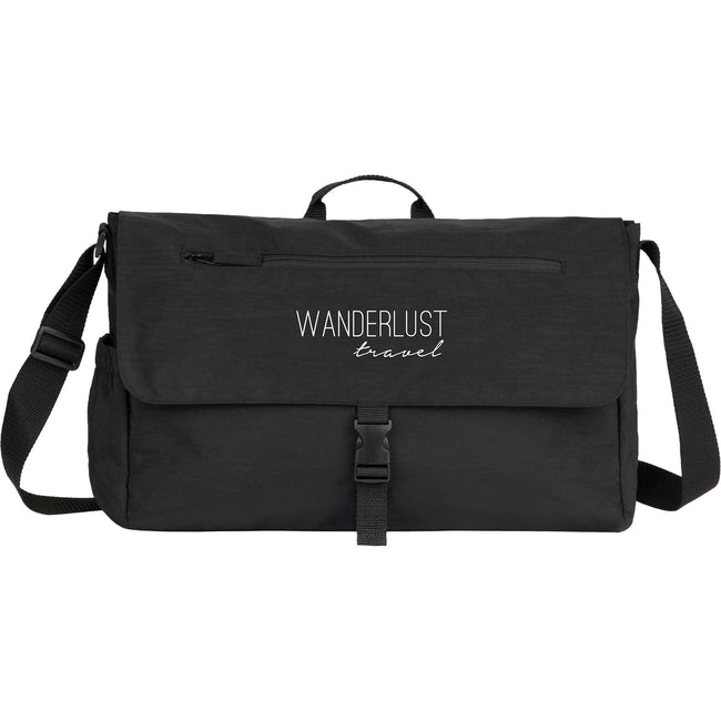 Avery Laptop Messenger Bag in Recycled Crinkle Fabric, 15 Inches Transfer