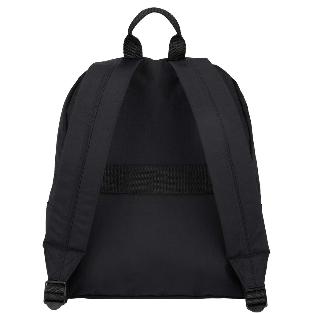 Avery Small Backpack in Recycled Crinkle Fabric, 10L Embroidery - Black - Back