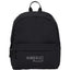 Avery Small Backpack in Recycled Crinkle Fabric, 10L Embroidery - Black - Front