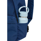 Avery Small Backpack in Recycled Crinkle Fabric, 10L Embroidery - Navy - Detail