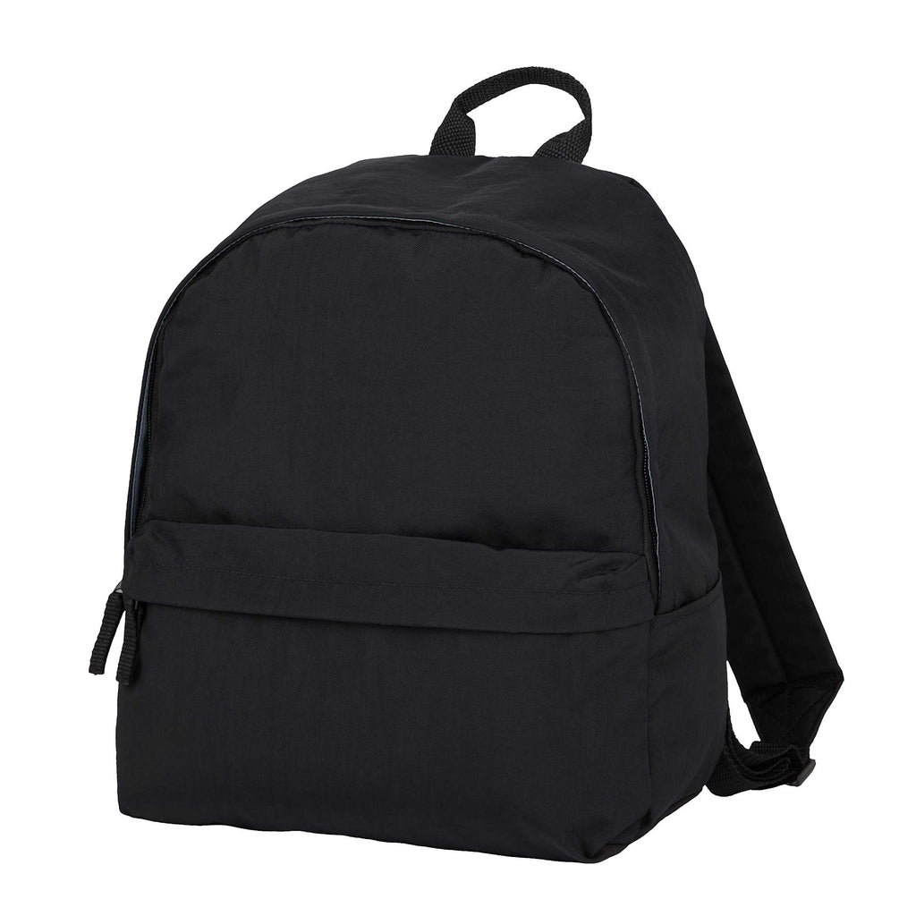 Avery Small Backpack in Recycled Crinkle Fabric, 10L Transfer - Black - Left Angle