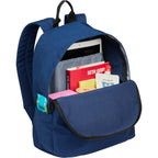 Avery Small Backpack in Recycled Crinkle Fabric, 10L Transfer - Navy - Propped 3