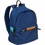 Avery Small Backpack in Recycled Crinkle Fabric, 10L Transfer - Navy - Propped