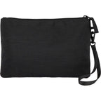 Avery Wristlet in Recycled Crinkle Fabric Embroidery - Black - Back