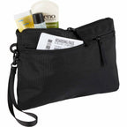 Avery Wristlet in Recycled Crinkle Fabric Embroidery - Black - Detail 2