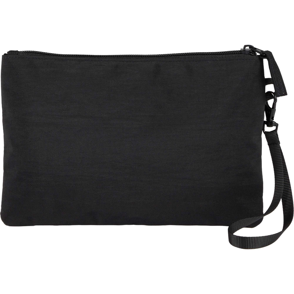 Avery Wristlet in Recycled Crinkle Fabric Transfer - Black - Back
