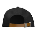Aware Recycled Cotton Cap with a Leatherette Backstrap Embroidery - Black - Back