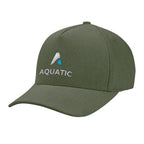 Aware Recycled Cotton Cap with a Leatherette Backstrap Embroidery - Olive - Embroidery