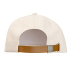 Aware Recycled Cotton Cap with a Leatherette Backstrap Embroidery - Sand - Back