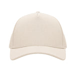 Aware Recycled Cotton Cap with a Leatherette Backstrap Embroidery - Sand - Front