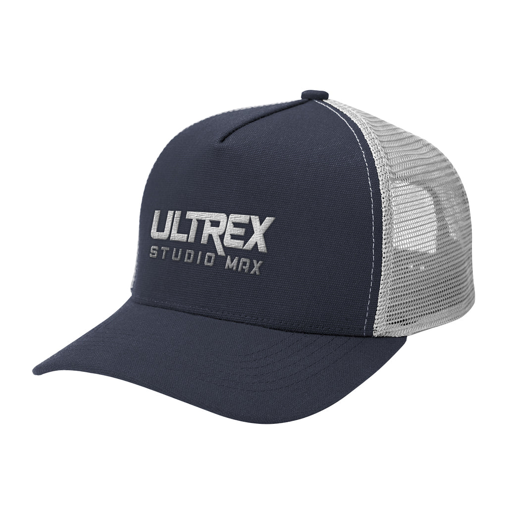 Aware Recycled Cotton Cap with Mesh Back Embroidery - Navy - Embroidery
