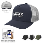 Aware Recycled Cotton Cap with Mesh Back Embroidery