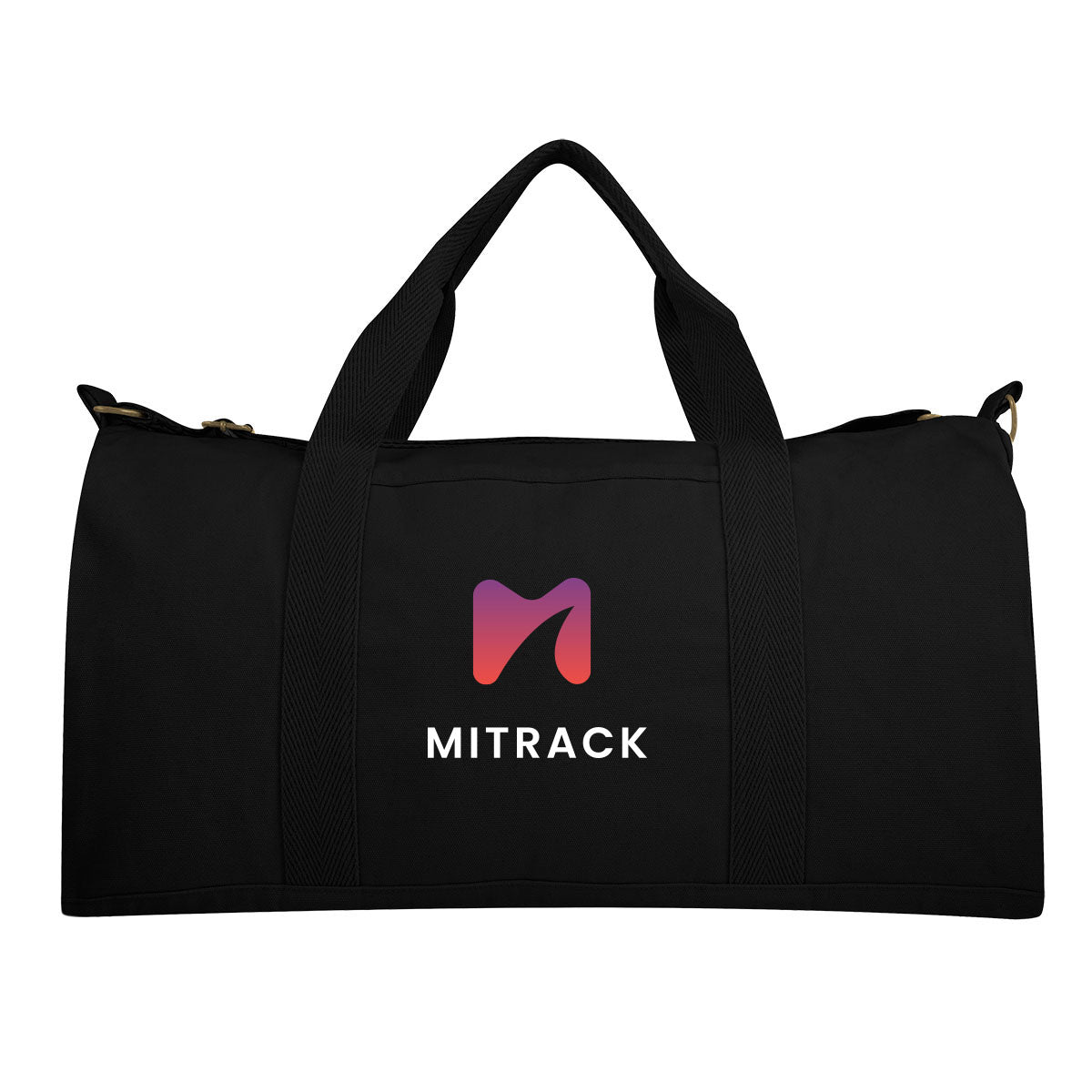 Aware Recycled Cotton Flat Bottom Duffel Bag, 14 oz - Black - Colorbrite