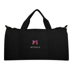 Aware Recycled Cotton Flat Bottom Duffel Bag, 14 oz - Black - Embroidery