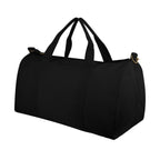 Aware Recycled Cotton Flat Bottom Duffel Bag, 14 oz Embroidery - Black - Angle