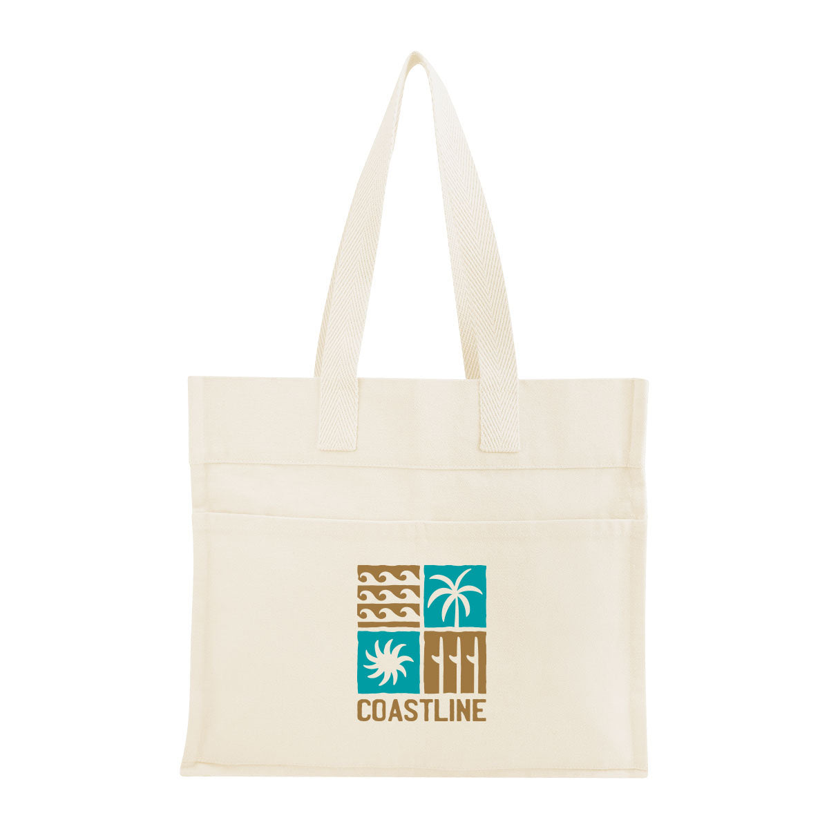 Aware Recycled Cotton North South Tote, 14 oz Embroidery - Colorbrite