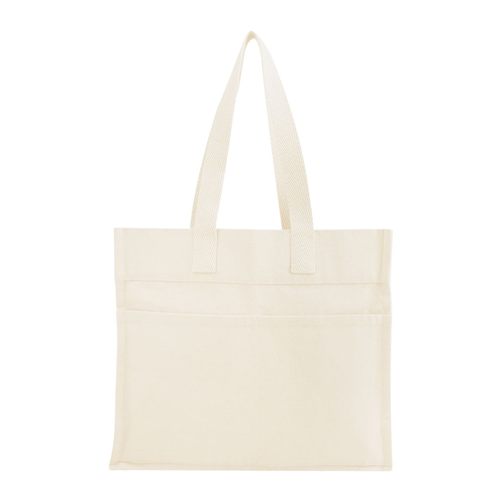 Aware Recycled Cotton North South Tote, 14 oz - Natural - Front