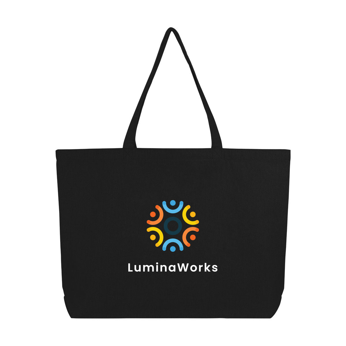 Aware Recycled Cotton Shopper Tote Bag, 9 oz - Black - Colorbrite