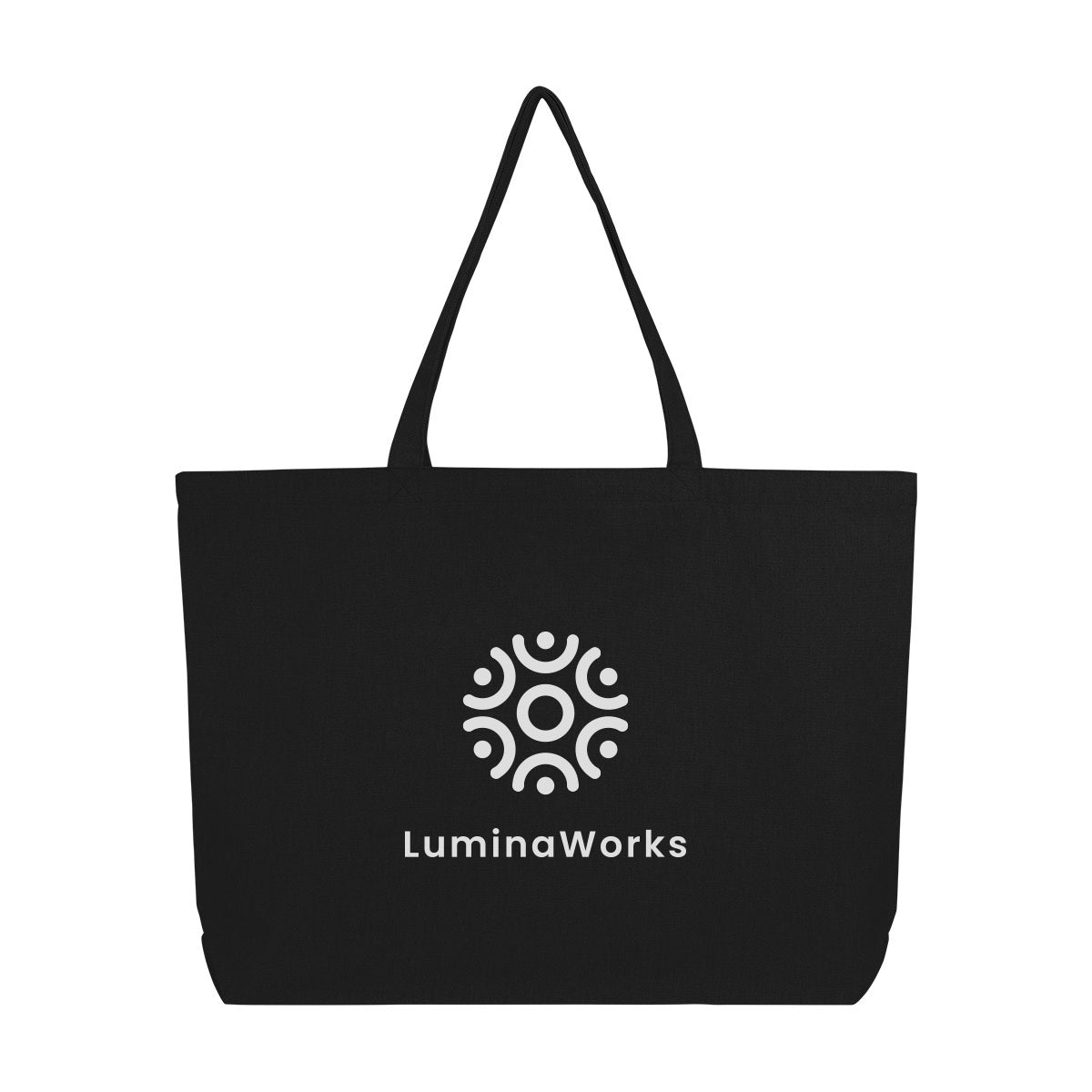 Aware Recycled Cotton Shopper Tote Bag, 9 oz - Black - Silk Screen
