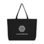 Aware Recycled Cotton Shopper Tote Bag, 9 oz Embroidery - Black - Silk Screen