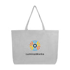 Aware Recycled Cotton Shopper Tote Bag, 9 oz Embroidery - Gray - Colorbrite