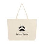 Aware Recycled Cotton Shopper Tote Bag, 9 oz Embroidery - Natural - Silk Screen