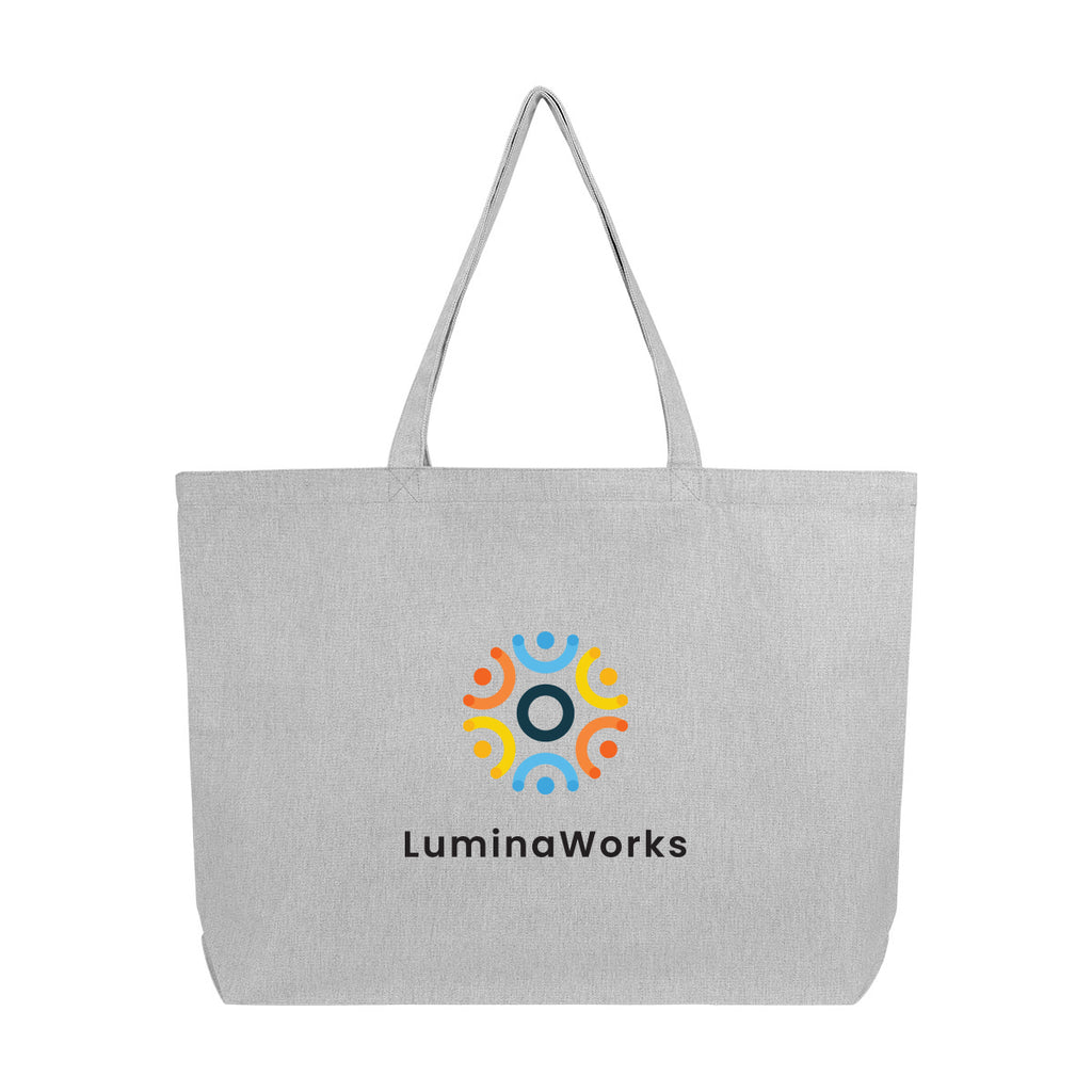 Aware Recycled Cotton Shopper Tote Bag, 9 oz - Gray - Colorbrite