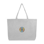 Aware Recycled Cotton Shopper Tote Bag, 9 oz - Gray - Embroidery