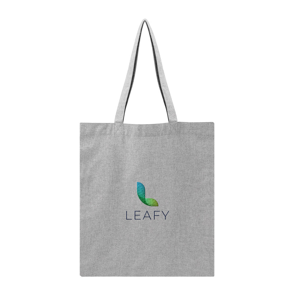 Aware Recycled Cotton Tote Bag, 4 oz - Gray - Embroidery