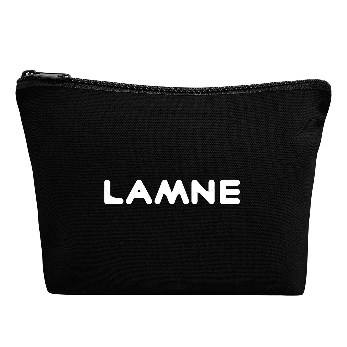 Aware Recycled Cotton Zip Pouch, 10 oz - Black - Silk Screen