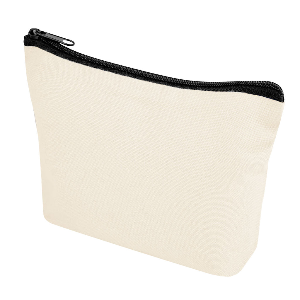 Aware Recycled Cotton Zip Pouch, 10 oz - Natural - Angle