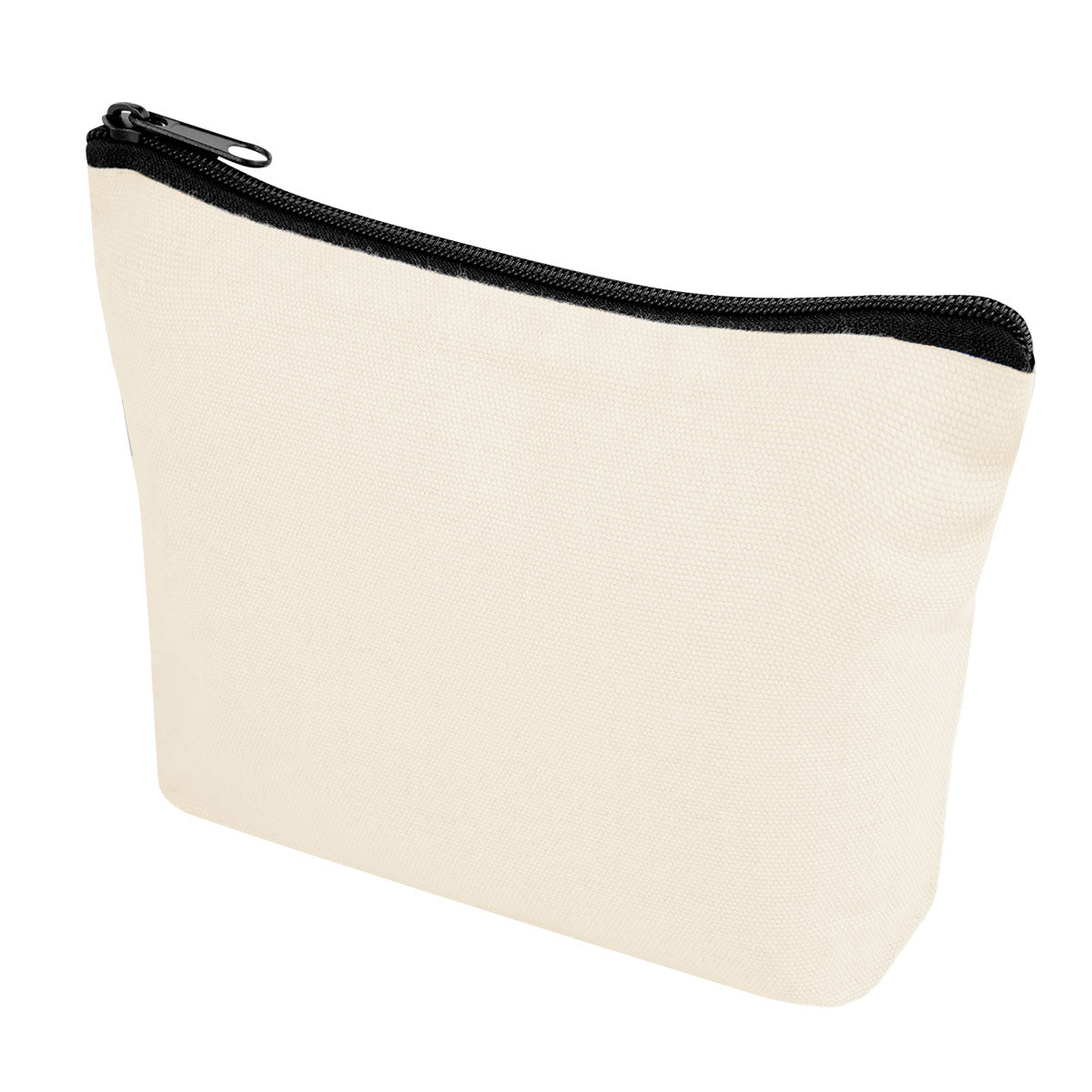 Aware Recycled Cotton Zip Pouch, 10 oz - Natural - Angle