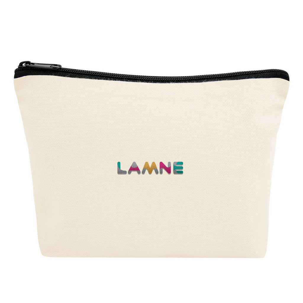 Aware Recycled Cotton Zip Pouch, 10 oz - Natural - Embroidery