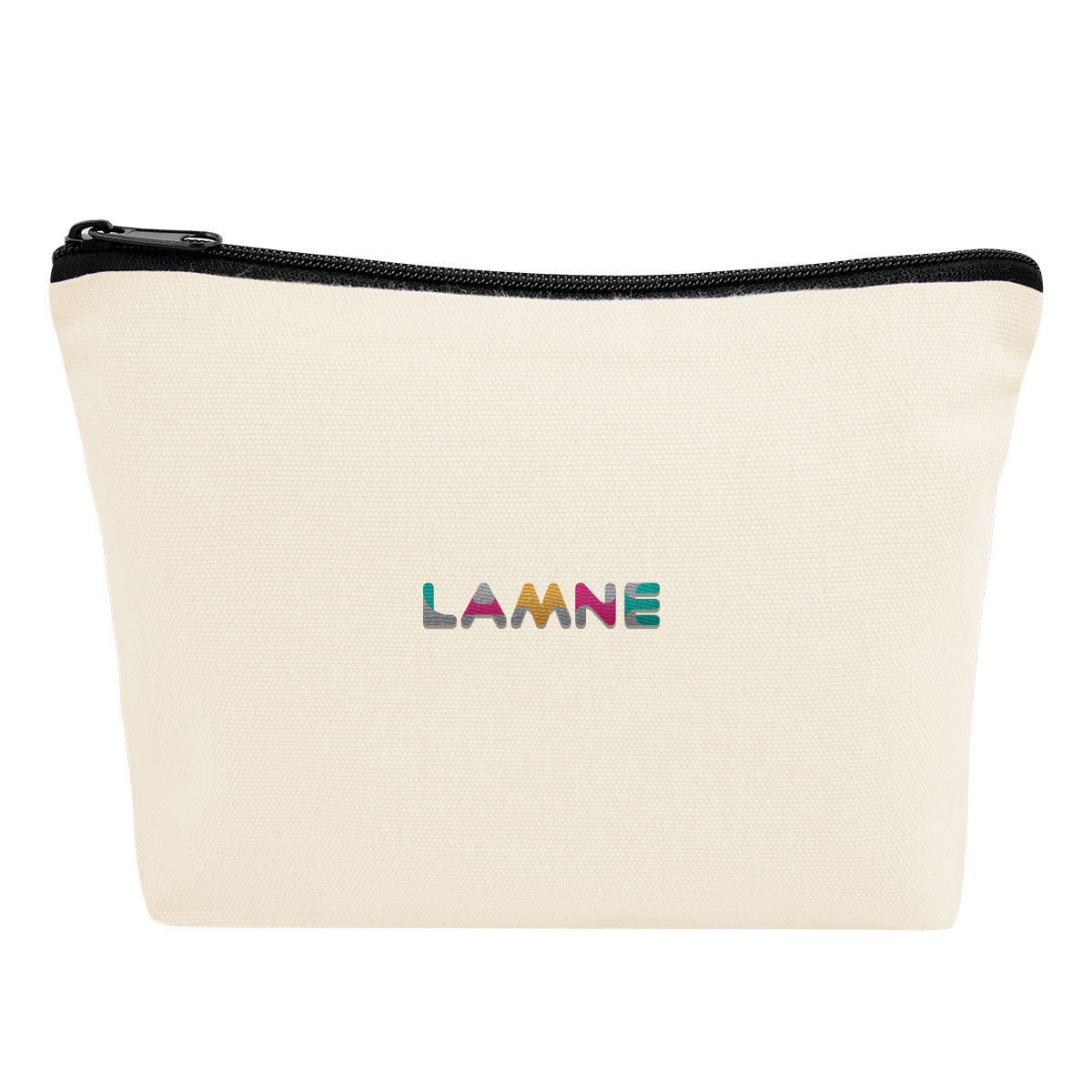 Aware Recycled Cotton Zip Pouch, 10 oz - Natural - Embroidery