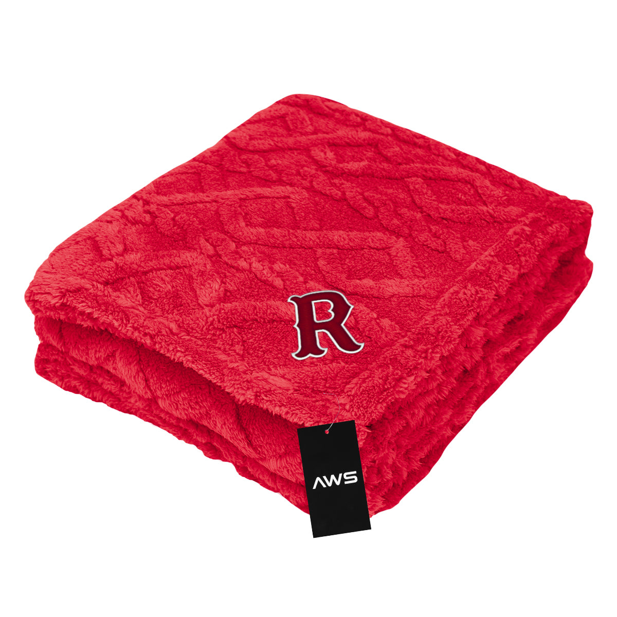 AWS Alpine Sherpa Blanket in Recycled PET - Red - Embroidery