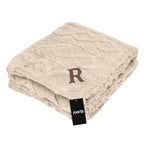 AWS Alpine Sherpa Blanket in Recycled PET - Tan - Embroidery